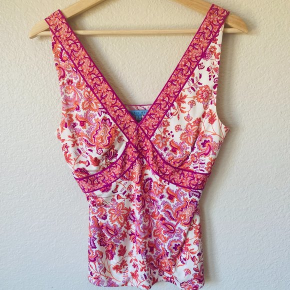 Retrofete - Women - Ivory Hibiscus Floral Milani Silk Top